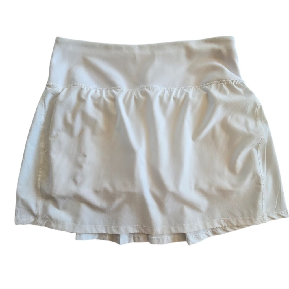 Marika Athletic Skort Womens L Stretch Pleated‎ Preppy Crisp White Tennis Golf